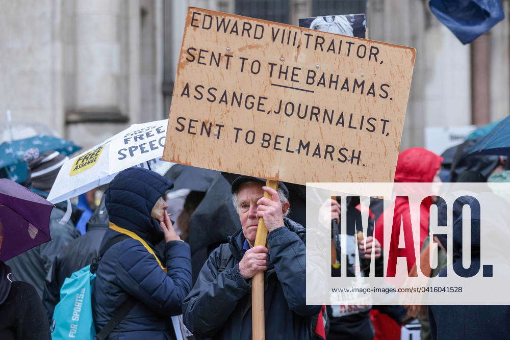 . 21 02 2024. London, United Kingdom. Julian Assange Hearing RCJ Day 2 ...