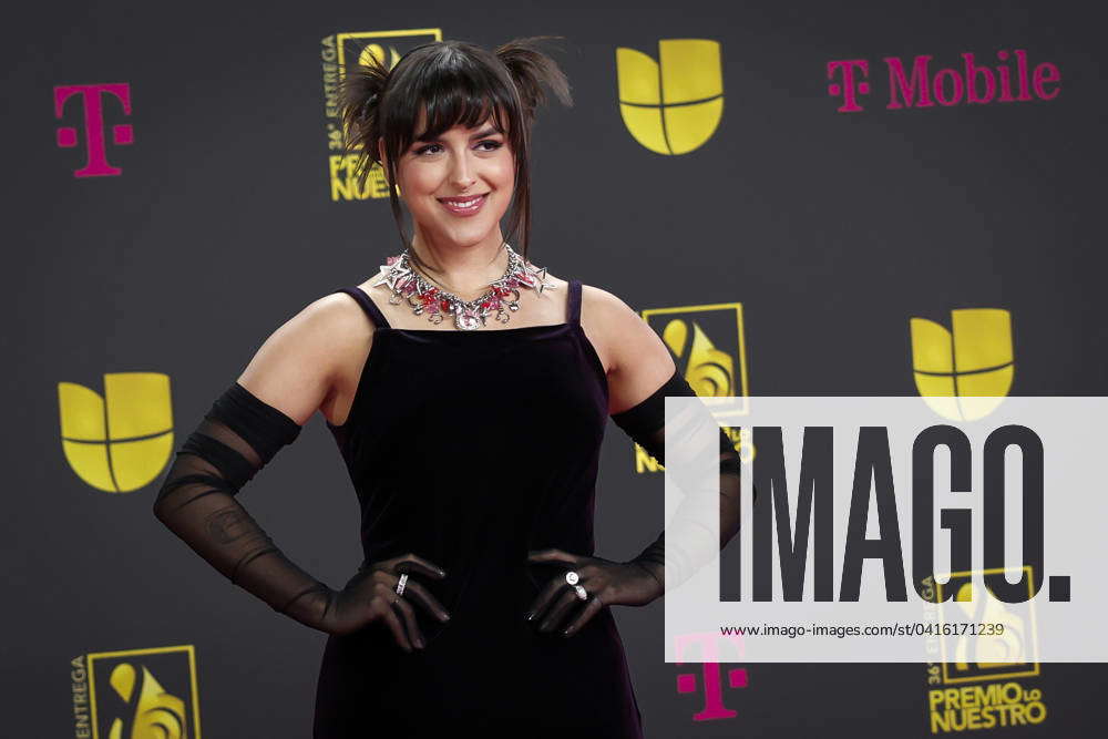 Puerto Rican singer Gale poses on the carpet upon her arrival at 36th ...