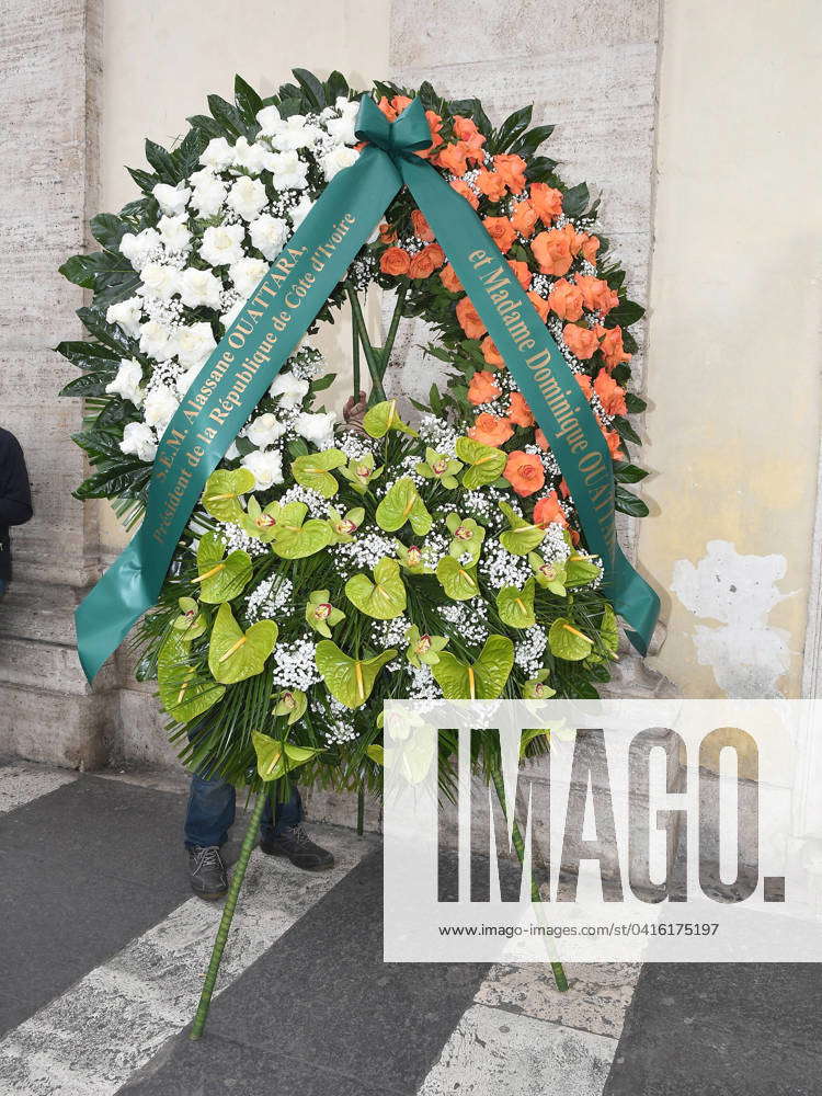 Funeral of Ira von Fürstenberg - Rome Vincenzo Landi during the funeral ...