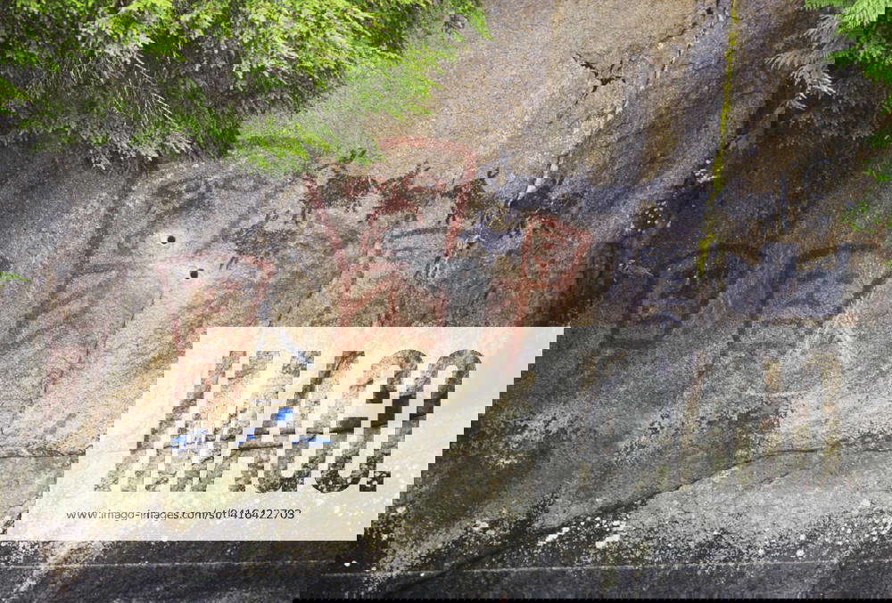 Historical Inlet and pictograph, British Columbia, Canada