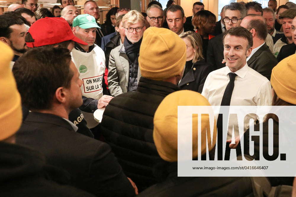 Le PrÃ Sident Francais, Emmanuel Macron, Marc Fesneau ,ministre De L ...