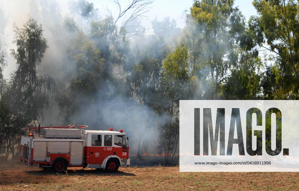 A Kassam Rocket that caused a bush fire in Kibutz Nir Am A Kassam ...