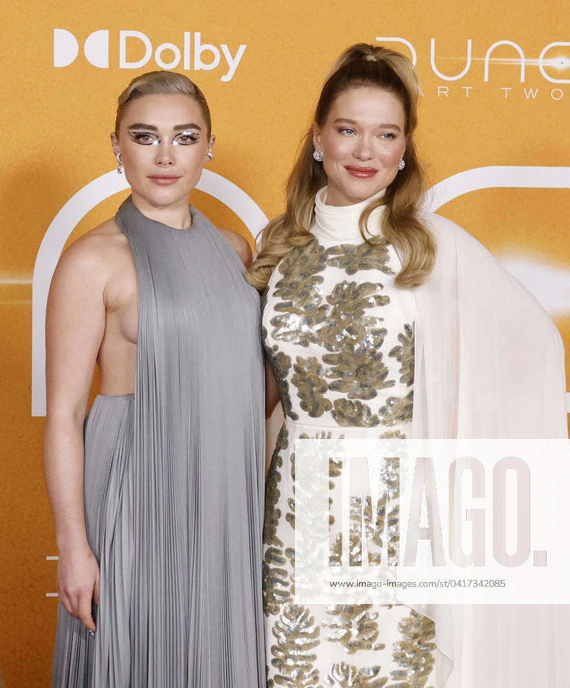 Lea Seydoux and Florence Pugh arrive on the red carpet at the New York  Premiere of