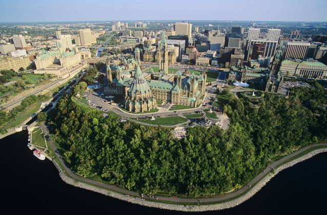 Aerial of Ottawa Ontario