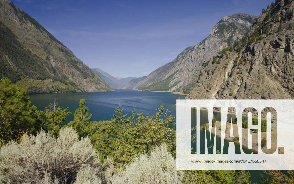 Seaton Lake along the Duffy Lake Road near Lillooet, Vancouver, Coast ...