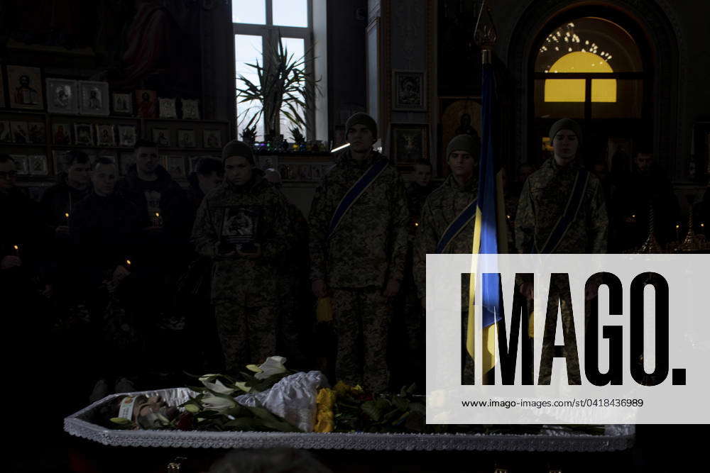 February 27, 2024, Kyiv, Ukraine, Ukraine: People gathering the Funeral ...