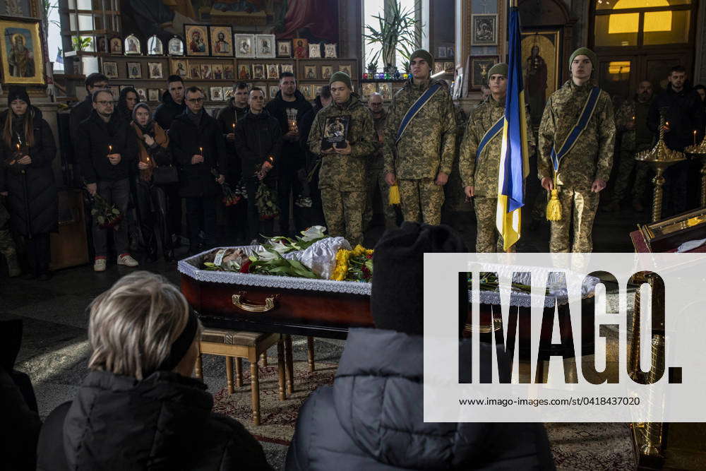 February 27, 2024, Kyiv, Ukraine, Ukraine: People gathering the Funeral ...