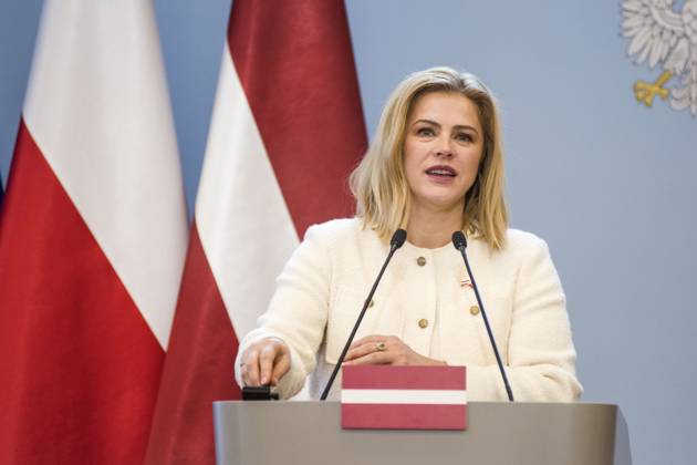 Latvian Prime Minister, Evika Silina Visits In Warsaw, Poland - 29 Feb 