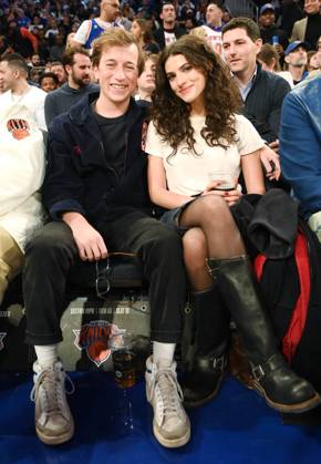 Celebrities at the Boston Celtics at the New York Knicks game Featuring ...