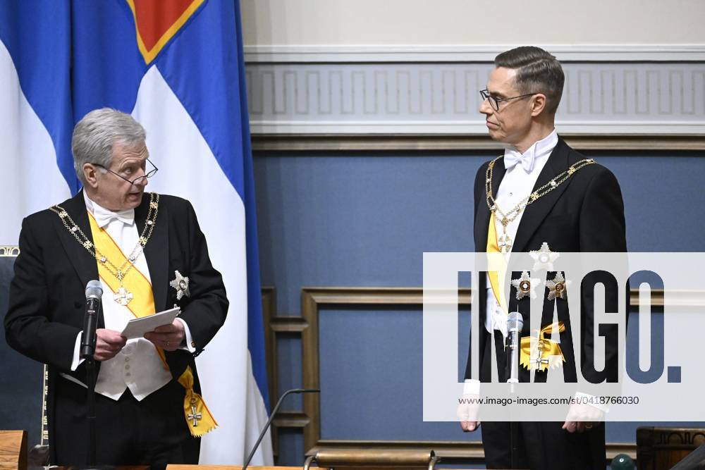 President-elect Alexander Stubb (R) Watch As Incumbent President Of The ...