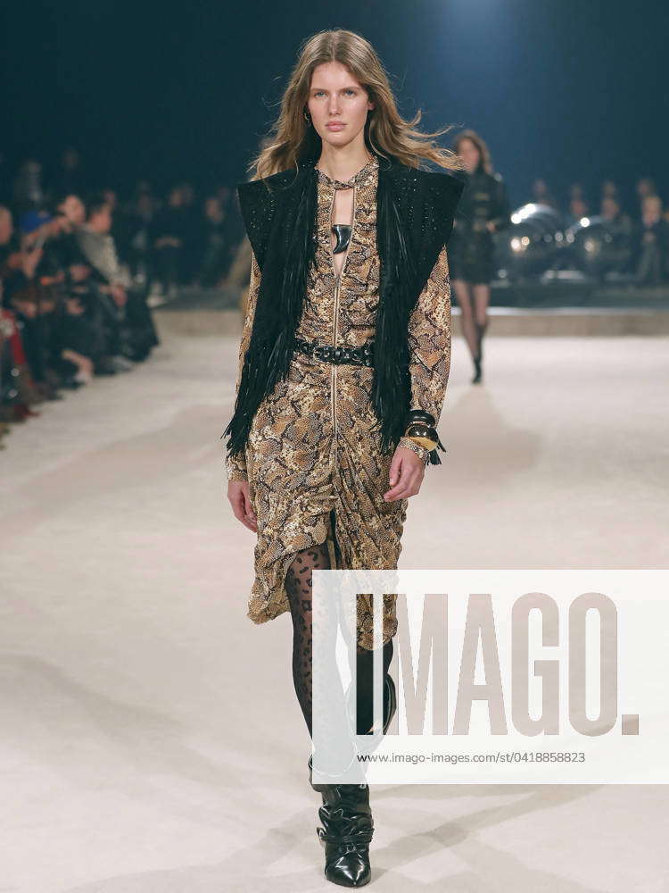 PFW - Isabel Marant Runway A model walks the runway during the Isabel ...