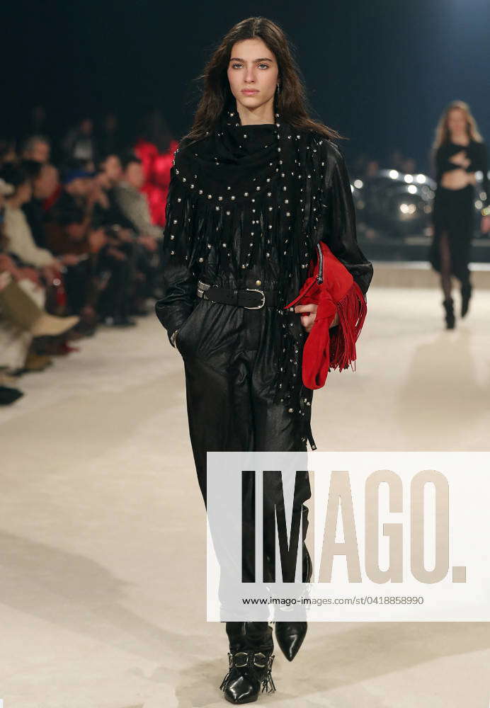 PFW - Isabel Marant Runway A model walks the runway during the Isabel ...