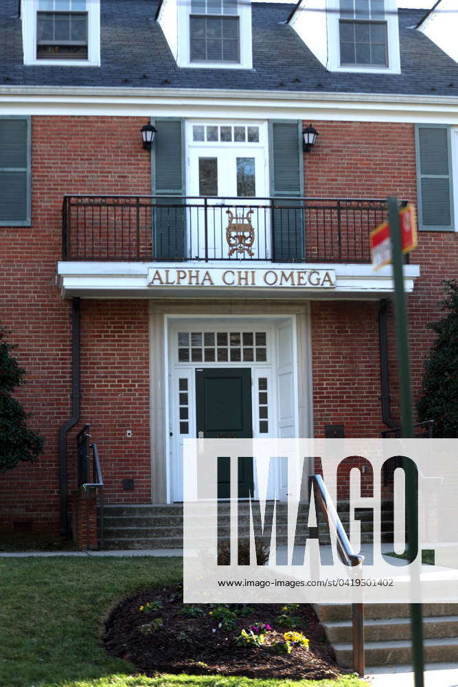 COLLEGE PARK MD MARCH 3 View of Alpha Chi Omega frat house as