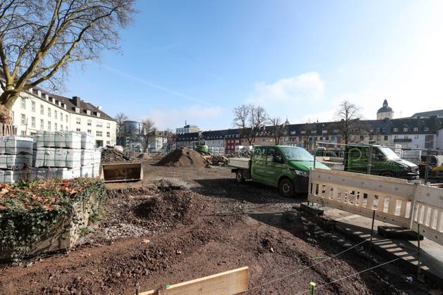 Construction site at Herrengarten in Siegen city center on 09 10 2023 ...