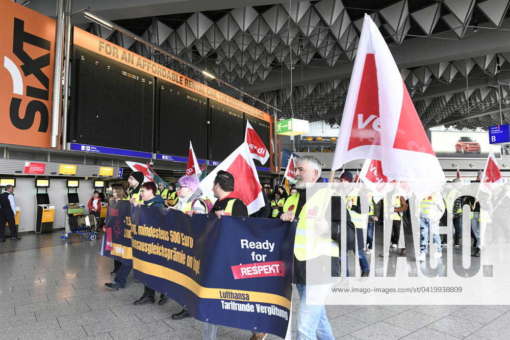 Super strike day 07 03 2024 Strike of Lufthansa security staff and ...