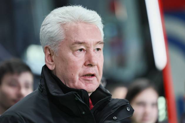 RUSSIA, MOSCOW - MARCH 11, 2024: Moscow Mayor Sergei Sobyanin talks to ...