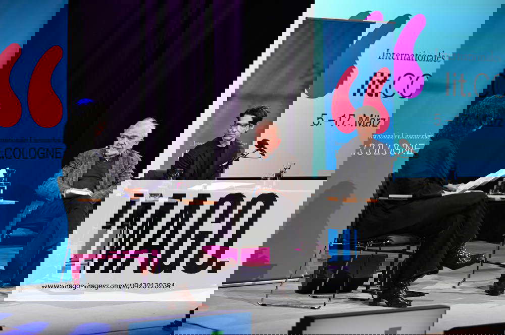 Presenter Miryam Schellbach, l r, author Rüdiger Safranski and actor