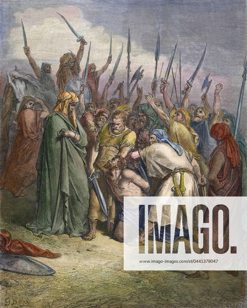 DEATH OF AGAG. The death of King Agag of the Amalekites at the hands of ...