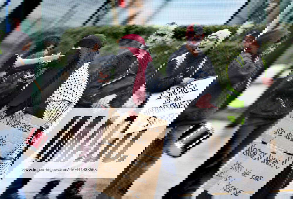 March 20, 2024, Leicester, Leicestershire, United Kingdom Protesters with a range of signs