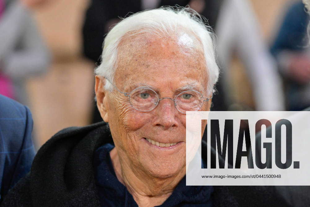 Giorgio Armani Attends Euroleague Game Monaco Giorgio Armani is