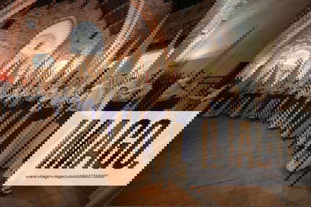 Procession Of Jesus Recumbent In Zamora Spain Cofrades during the