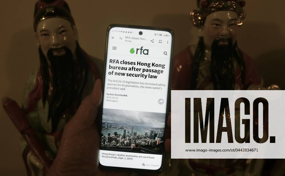 March 31, 2024, Hong Kong, CHINA: On the mobile device displays