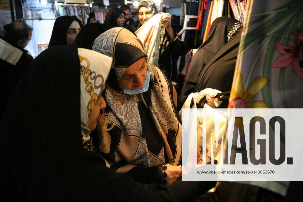 March 31 2024 Tehran Iran Veiled Iranian Women Looks On Colorful