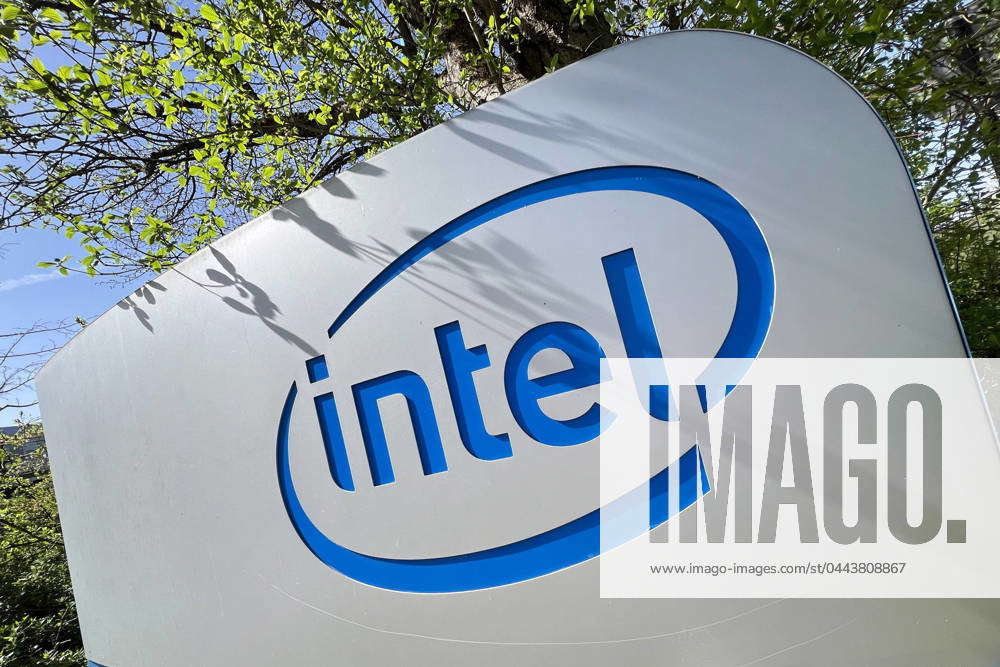 INTEL logo, company emblem, Intel Corporation is an American ...