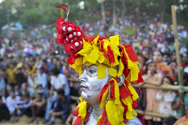 April 13, 2024: Portrait of the Devotee makeup and performing as ...