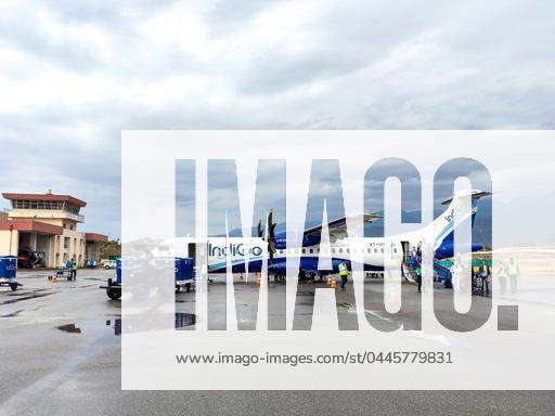 Passengers disembarking an Indigo flight at Kangra Airport, a regional ...