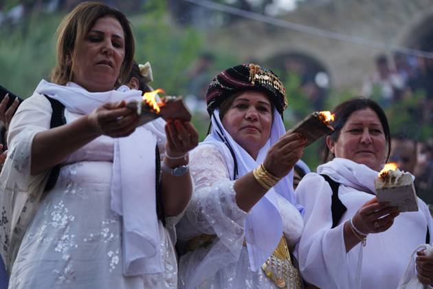 Yazidi New Year Celebrations At Lalish Temple In Lalish, Iraq - 16 Apr ...