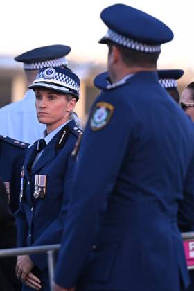 BONDI JUNCTION STABBING VIGIL, NSW Police Inspector Amy Scott is seen ...