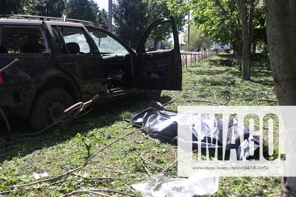 Kharkiv Region Under Russian Attack - Ukraine The body of a victim in a ...