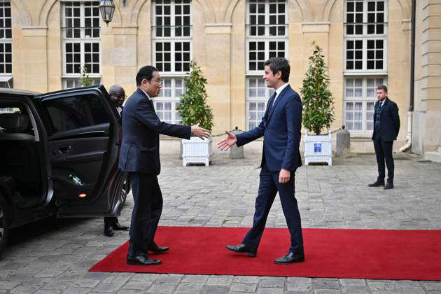 PM Attal And Japan s Counterpart Kishida Meet - Paris Gabriel Attal ...
