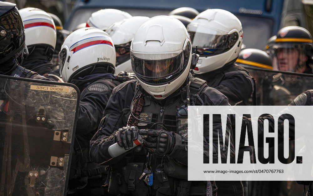 May 1, 2024, Paris, France: A police of the Brav-M squad, seen ...