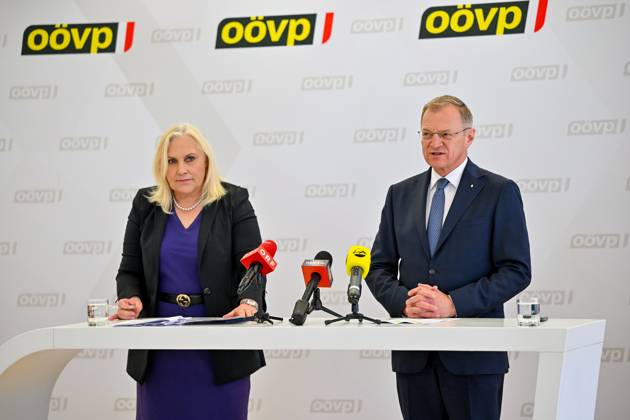 Press conference OeVP Upper Austria for the European elections 07 05 ...