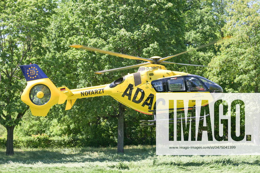 Berlin Germany May Deployment Of The Adac Rescue Helicopter