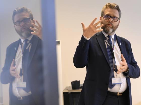 PC Infrabel BRUSSELS, BELGIUM - MAY 16: : Benoit Gilson, CEO Infrabel ...