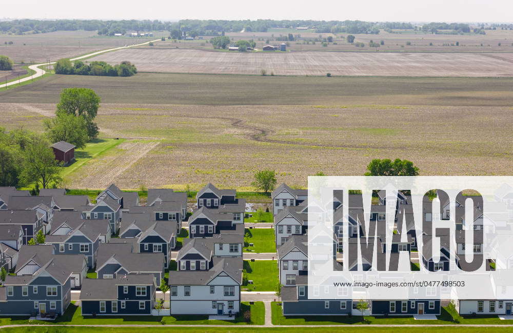 May 15, 2024, Oswego, IL, USA: New houses in a recently constructed ...