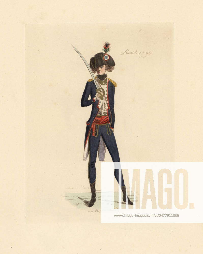 French soldier in uniform, April 1790 French soldier in uniform, April ...