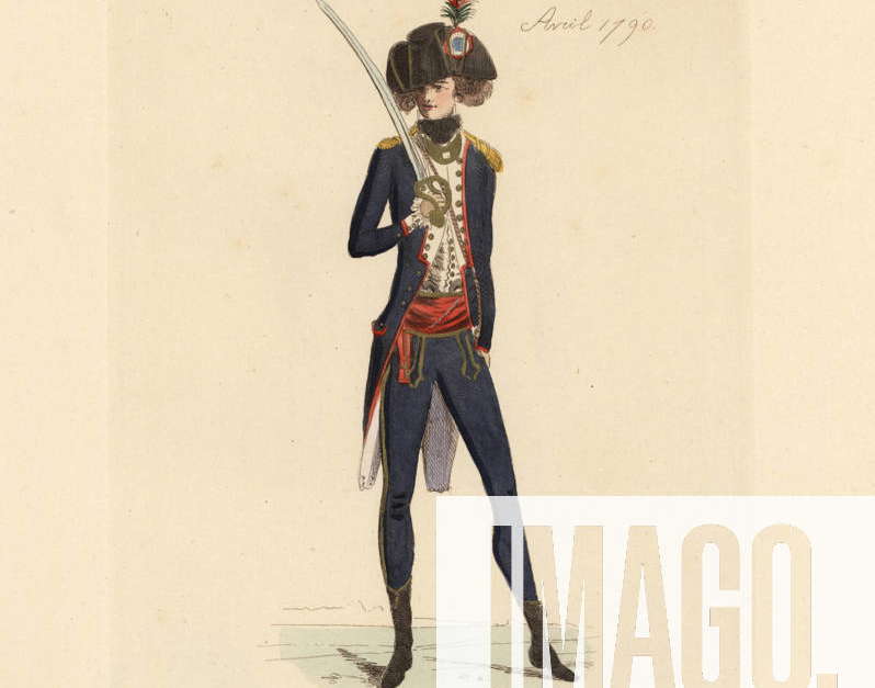 French soldier in uniform, April 1790 French soldier in uniform, April ...