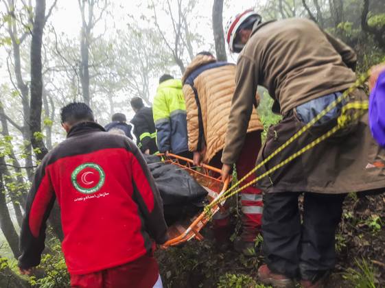 Recovering Bodies Crashed Iranian Presidential Helicopter Iranian ...