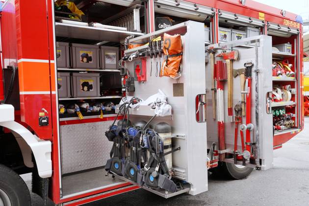 01 06 2024 Switzerland Fire engine Image Contents in a fire engine