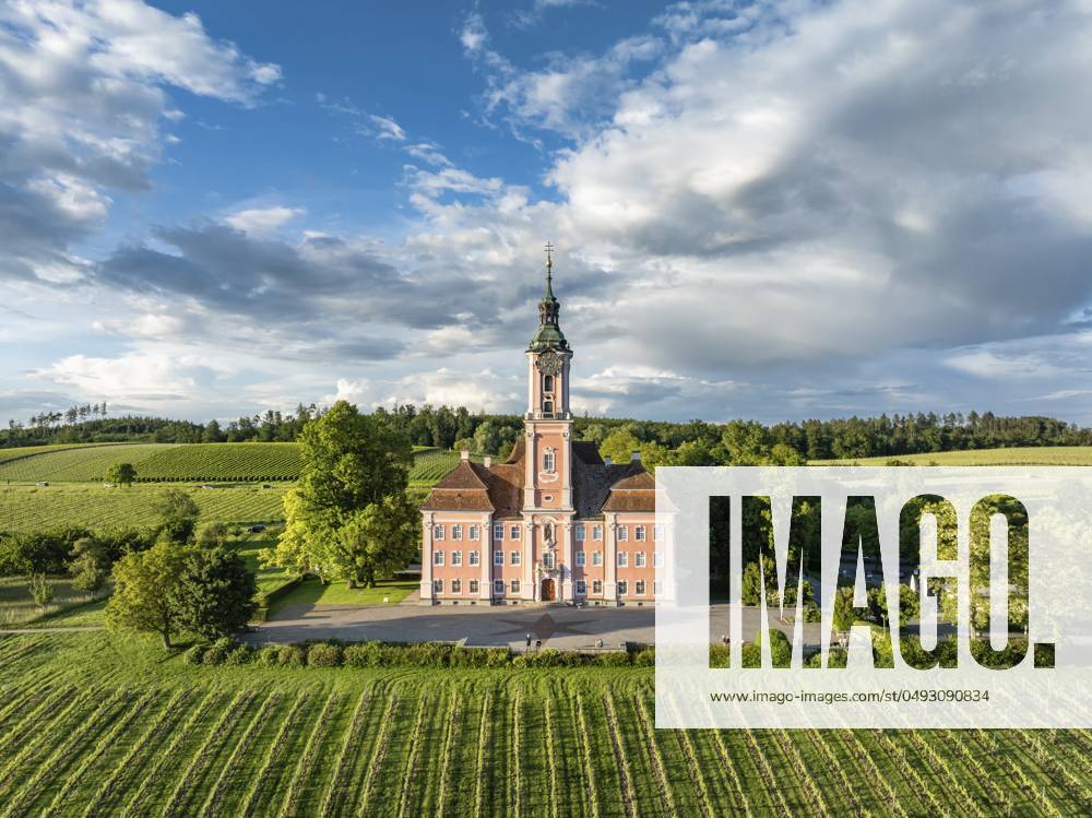 Aerial View Of The Pilgrimage Church Birnau ON Lake Constance ...