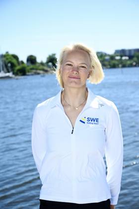 STOCKHOLM, SWEDEN 20240604 Lovisa Karlsson during a press conference ...