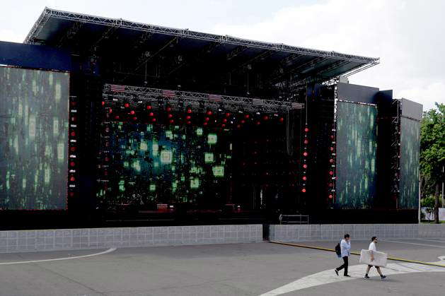 RUSSIA, MOSCOW - JUNE 5, 2024: A view of a stage of MTS Live Leto, a ...