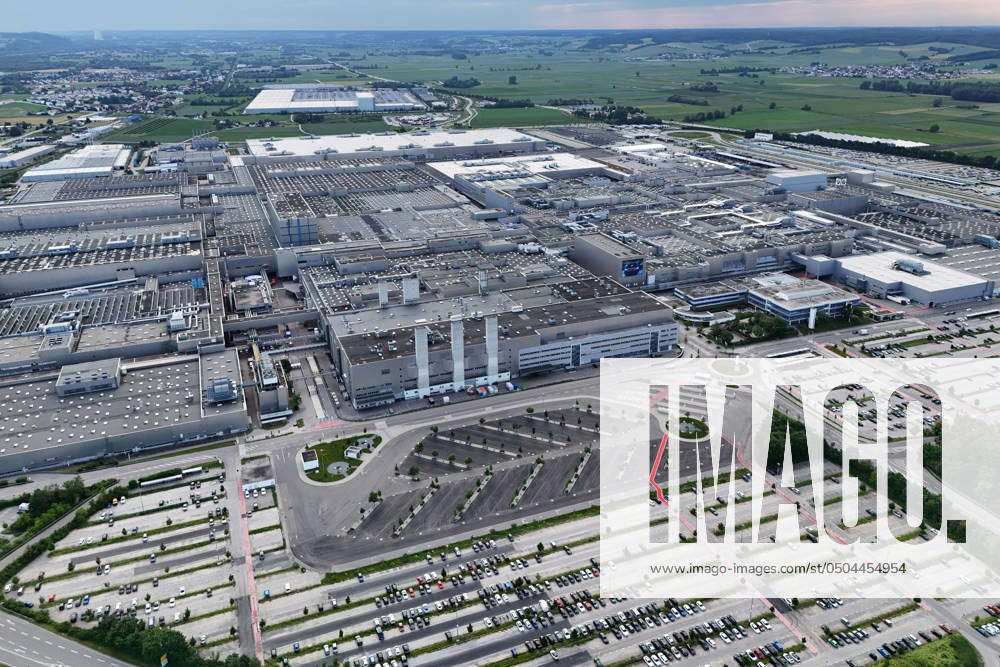 BMW Group plant Dingolfing on the A92 highway Aerial