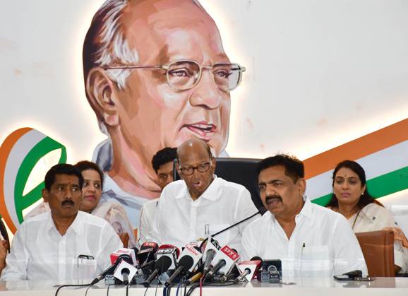 MUMBAI, INDIA - JUNE 6: NCP (Sharadchandra Pawar) chief Sharad Pawar ...