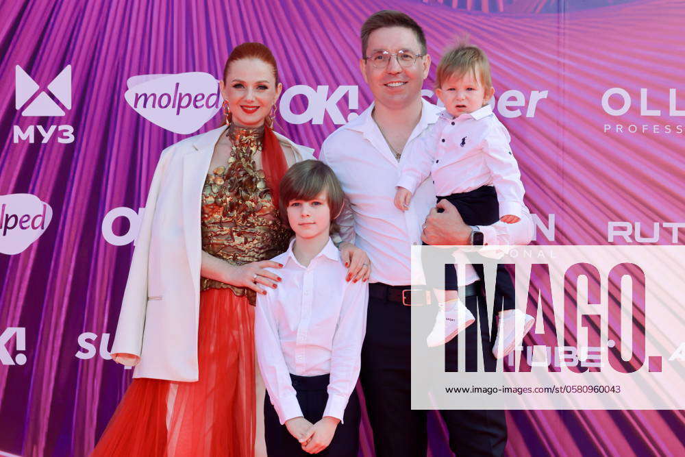 RUSSIA, MOSCOW - : Singer Lena Katina, her husband Dmitry Spiridonov ...