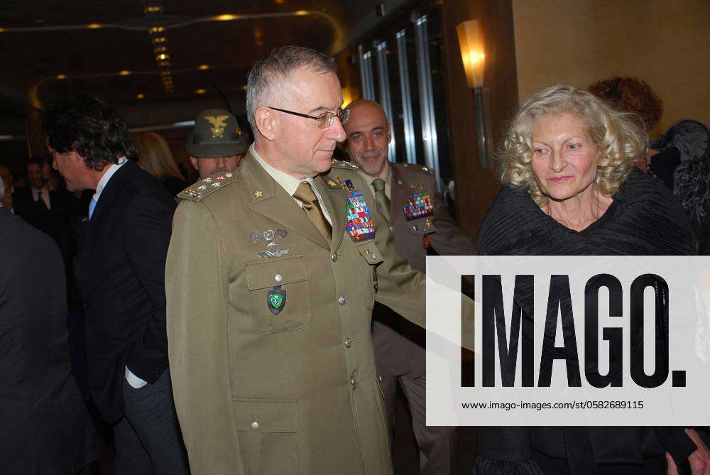 Rome - General Claudio Graziano with his wife Marisa Lanucara at the ...